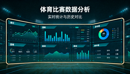 体育比赛数据分析仪表盘与统计图表展示